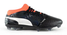 Laden Sie das Bild in den Galerie-Viewer, Puma One 18.2 FG Fußballschuhe Nocken Schwarz Coral Soccer Boots EU 44 - Weseli