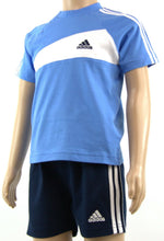 Load image into Gallery viewer, adidas Jungen Kinder Baby Set T Shirt Schorts Blau Gr.68 - Weseli