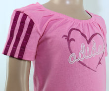 Laden Sie das Bild in den Galerie-Viewer, Adidas Mädchen Kinder T-Schirt Freizeit Rosa 100% Baumwolle 92 | 98 | 104 | 110 | 116 - Weseli