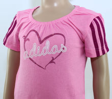 Laden Sie das Bild in den Galerie-Viewer, Adidas Mädchen Kinder T-Schirt Freizeit Rosa 100% Baumwolle 92 | 98 | 104 | 110 | 116 - Weseli