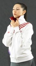 Laden Sie das Bild in den Galerie-Viewer, Adidas Originals Damen Sportjacke Trainingsjacke Weiss Rot Kansas Gr. S / M / L - Weseli