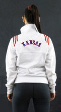 Laden Sie das Bild in den Galerie-Viewer, Adidas Originals Damen Sportjacke Trainingsjacke Weiss Rot Kansas Gr. S / M / L - Weseli