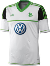 Laden Sie das Bild in den Galerie-Viewer, adidas VFL Wolfsburg Kinder Trikot Away weiß grün Jersey - Weseli