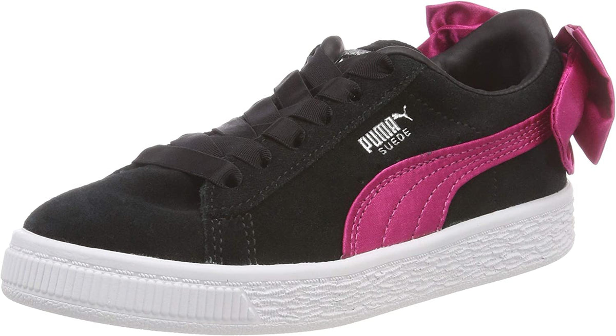PUMA Mädchen Suede Bow Ac Ps Sneaker Schwarz Kinder Weseli
