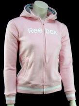 Laden Sie das Bild in den Galerie-Viewer, Reebok Mädchen Sweatshirt Zip Hoodie Kapuze Sweatjacke Pullover Lila Gr. 128 (7-8Y) - Weseli