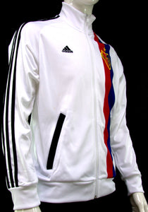 Adidas FC Basel Herren Trainingsjacke Sweatshirt Sweatjacke Hoodie Weiss XS/S - Weseli