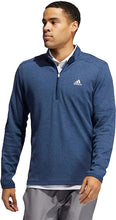 Laden Sie das Bild in den Galerie-Viewer, adidas Golf Herren DREI Streifen 1/4 Zip Sweater Sweatshirt Blau - Weseli
