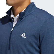 Laden Sie das Bild in den Galerie-Viewer, adidas Golf Herren DREI Streifen 1/4 Zip Sweater Sweatshirt Blau - Weseli
