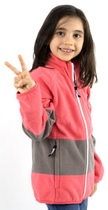 Adidas Kinder Mädchen Fleecejacke Jacke Sportjacke Sweatshirt Rosa Gr. 128 - Weseli
