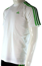 Load image into Gallery viewer, adidas Kinder T-Shirt Sport Fitness Lauf Shirt Freizeit 3-Streifen Weiss Grün - Weseli
