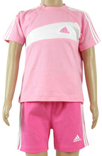 Laden Sie das Bild in den Galerie-Viewer, adidas Mädchen Set T Shirt Schorts Rosa Baby 100% Baumwolle Gr.74 / 6-9M - Weseli
