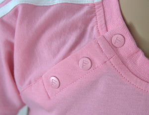 adidas Mädchen Set T Shirt Schorts Rosa Baby 100% Baumwolle Gr.74 / 6-9M - Weseli
