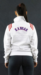 Adidas Originals Damen Sportjacke Trainingsjacke Weiss Rot Kansas Gr. S / M / L - Weseli