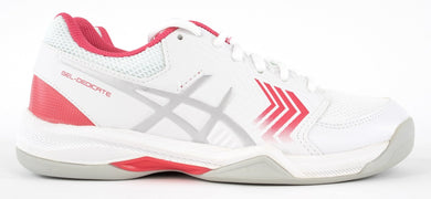 Asics Gel-Dedicate 5 Indoor Damen Tennisschuhe Hallenschuhe Weiss Rosa - Weseli