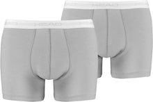 Laden Sie das Bild in den Galerie-Viewer, Head Herren Basic-2P BOXER SHORTS 2er Pack S Grau / Blau - Weseli

