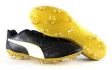 Laden Sie das Bild in den Galerie-Viewer, Puma Capitano II FG Fußballschuhe Nocken Schwarz Leder Soccer Boots EU 46,5 UK 11,5 - Weseli
