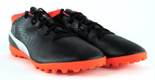 Load image into Gallery viewer, Puma one 18.4 TT Jr Kinder Fußballschuhe Schwarz Orange Soccer EUR 38 - Weseli
