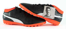 Load image into Gallery viewer, Puma one 18.4 TT Jr Kinder Fußballschuhe Schwarz Orange Soccer EUR 38 - Weseli
