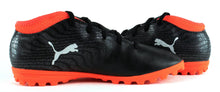 Load image into Gallery viewer, Puma one 18.4 TT Jr Kinder Fußballschuhe Schwarz Orange Soccer EUR 38 - Weseli
