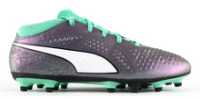Laden Sie das Bild in den Galerie-Viewer, PUMA ONE 4 IL Syn FG Jr Kinder Fußballschuhe Nocken Grün Silber Gr. 37,5 UK 4,5 - Weseli
